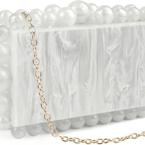 Clutch Purse, Evening Bag for Women Zipper Shoulder Bag for Wedding and Party Ac - Picture 1 of 8
